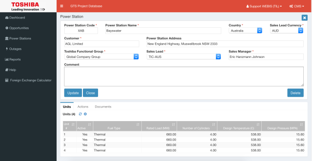 Power Station Global Project Application